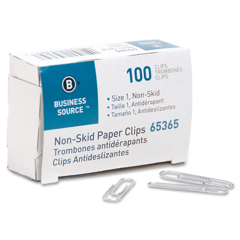 Business Source Nonskid Paper Clips, Regular, 100 Count (Pack of 10) (65365) - Image 3